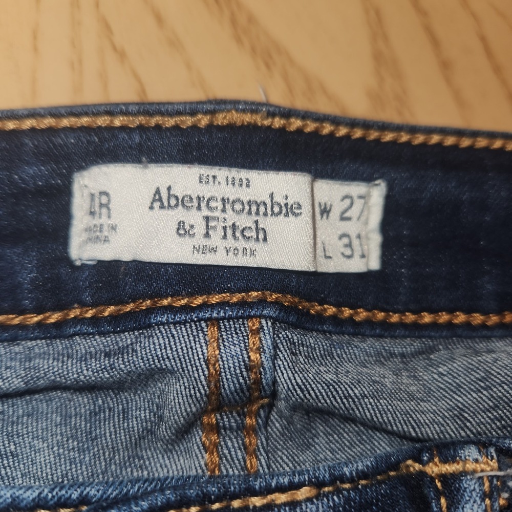 Abercrombie Fitch Jeans Womens 27x31 Blue Super Skinny Ankle High Rise Denim - Picture 5 of 11